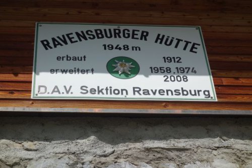 An der Ravensburger Hütte ...
